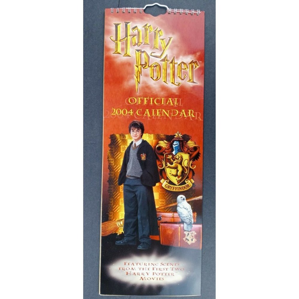 Harry Potter Long 2004 Wall Calendar From UK Vintage 16.5" x 6" Danilo Pictures